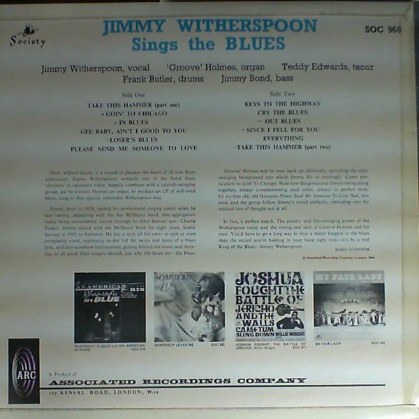 Witherspoon Jimmy — Jimmy Witherspoon sings the blues
