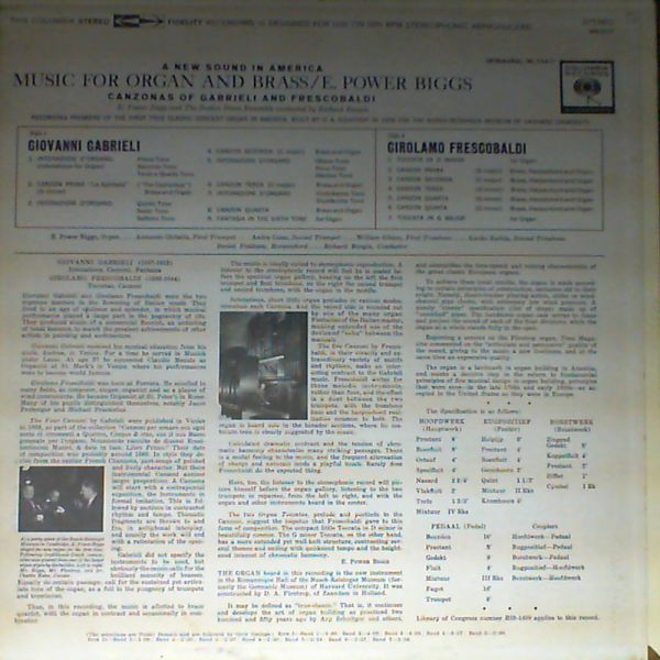 Biggs Edward Power — Music for organ and brass