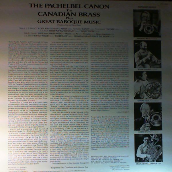 Canadian Brass — Pachelbel Canon: The Canadian Brass Plays Great Baroque Music.