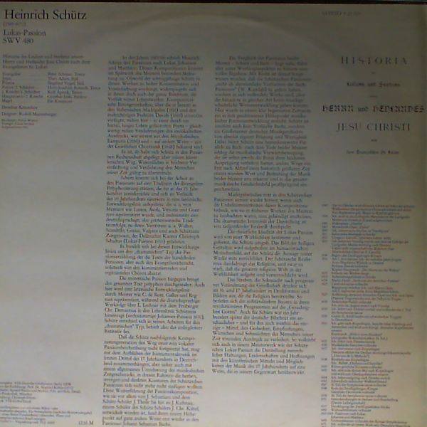 Dresdner Kreuzchor — Heinrich Shutz: Lukas-Passion