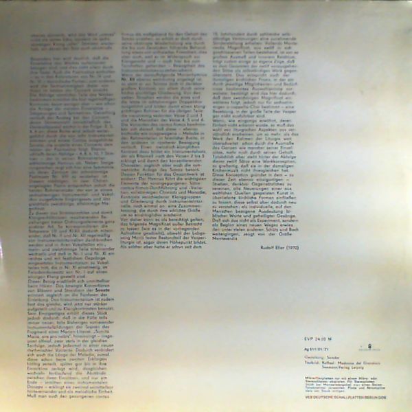 Koch H. (con.) — Monteverdi: Vespro Della Beata Vergine, Marienvesper