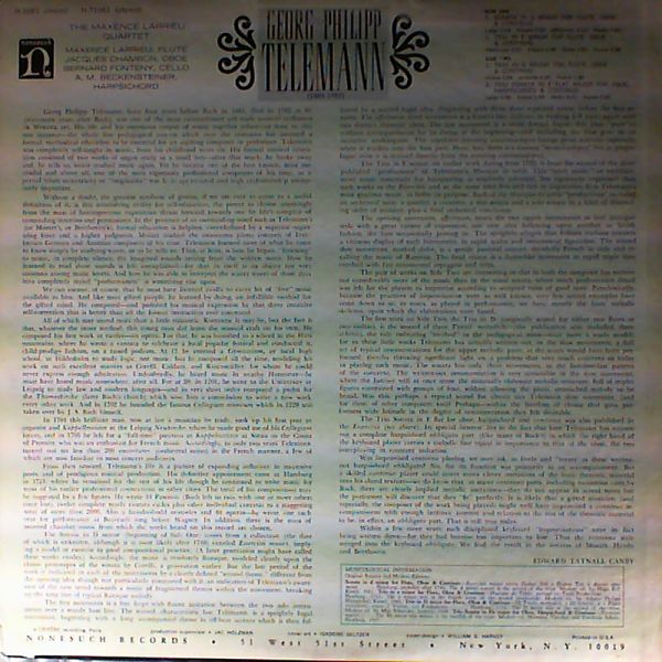 Maxence Larrieu Quartet — Telemann G. - Sonata in D moll, Trio in E moll, Trio in D dur, Sonata for Oboe & Harpsichord in E flat dur