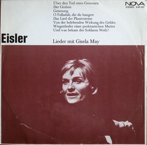 Hanns Eisler , Gisela May — Lieder Mit Gisela May