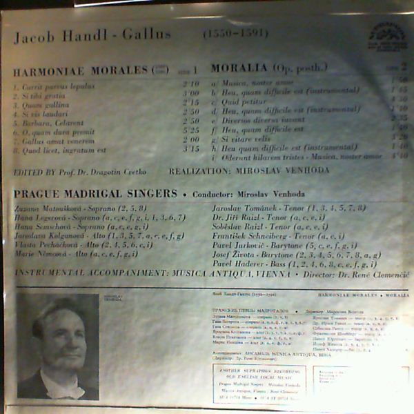 Prague Madrigal Singers (cond. Venhoda M.) — Handl Gallus Jacobus - Harmoniae Morales, Moralia (Op. posth.)