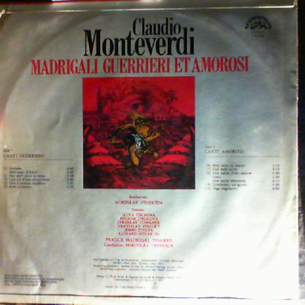 Prague Madrigal Singers (cond. Venhoda M.) — Monteverdi C. - Madrigali Guerrieri et Amorosi