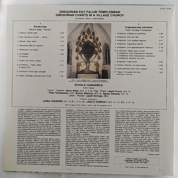 Schola Hungarica (choir) — Gregorian Chants In A Village Church