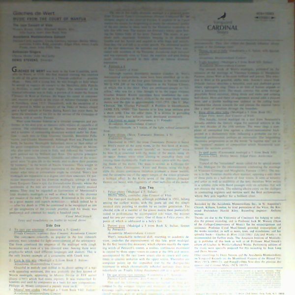 Stevens Denis (con.) — Music from the Court of Manfua. Giaches de Wert