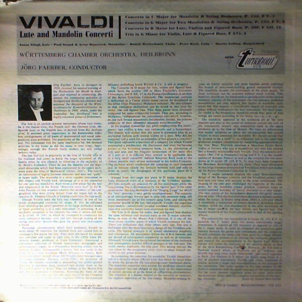 Wurttemberg Chamber Orchestra (cond. Faerber J.) — Vivaldi A. - Lute And Mandolin Concerti