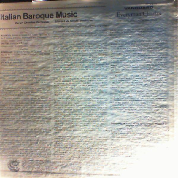 Zurich Chamber Orchestra (cond. de Stoutz E.) — Italian Baroque Music: Tartini, Locatelli, Albinoni, Geminiani
