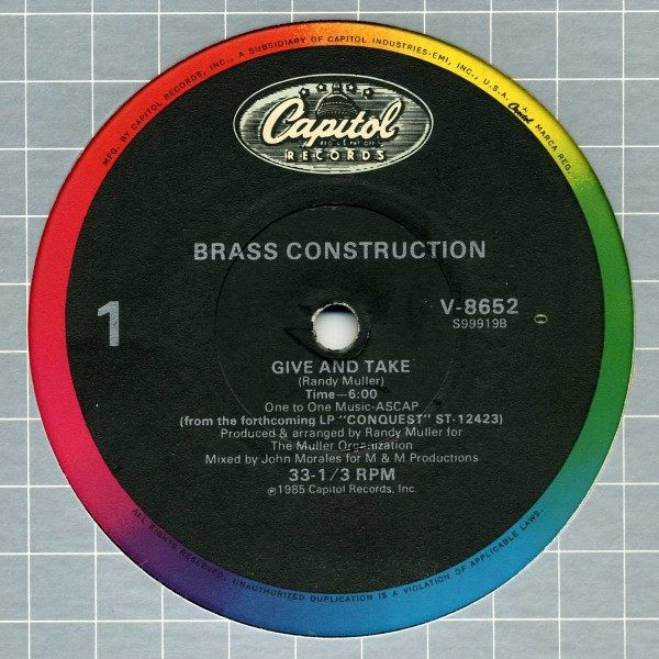 Brass Construction — Give And Take (Extended Re-Mix)