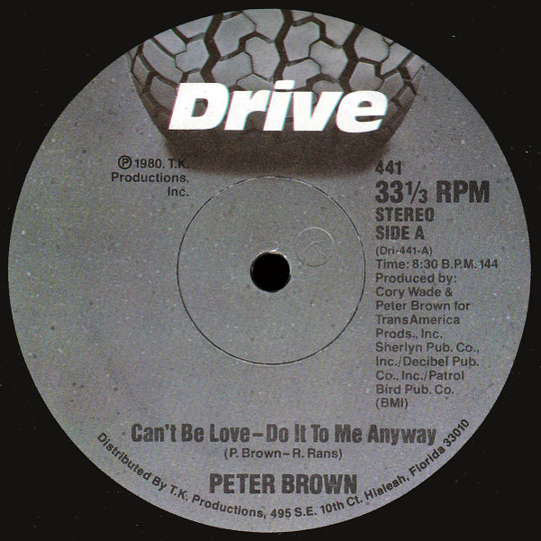 Peter Brown (2) — Can't Be Love - Do It To Me Anyway