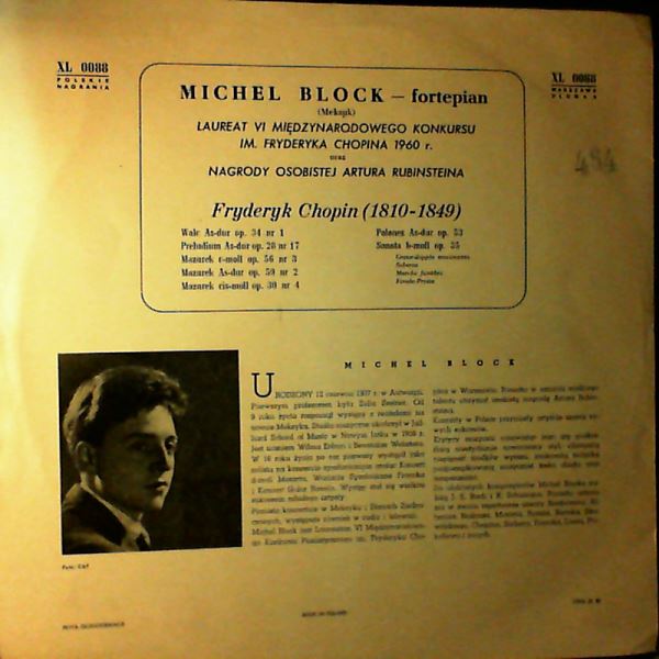 Block Michel (piano) — Chopin - Mazurkas, Polonaisen, Prelude, Impromptu, Nocturne, Walzer