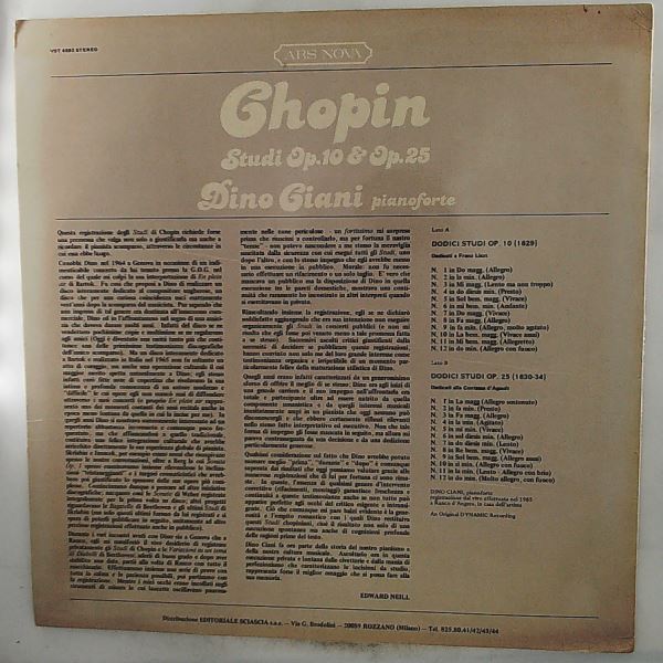 Ciani Dino — Chopin - Studi Op. 10 & Op. 25