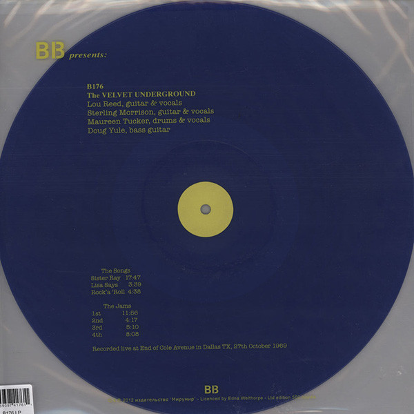 The Velvet Underground — Live At End Of Cole Avenue In Dallas, TX, 27th October 1969