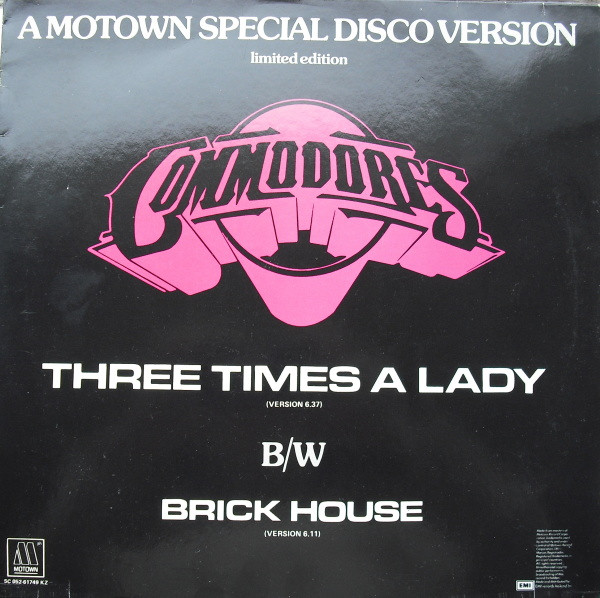 Commodores — Three Times A Lady / Brick House