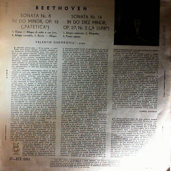 Gheorghiu Valentin — Beethoven - Piano Sonata No. 14 "Moonlight", Sonata No. 8 "Pathetique"