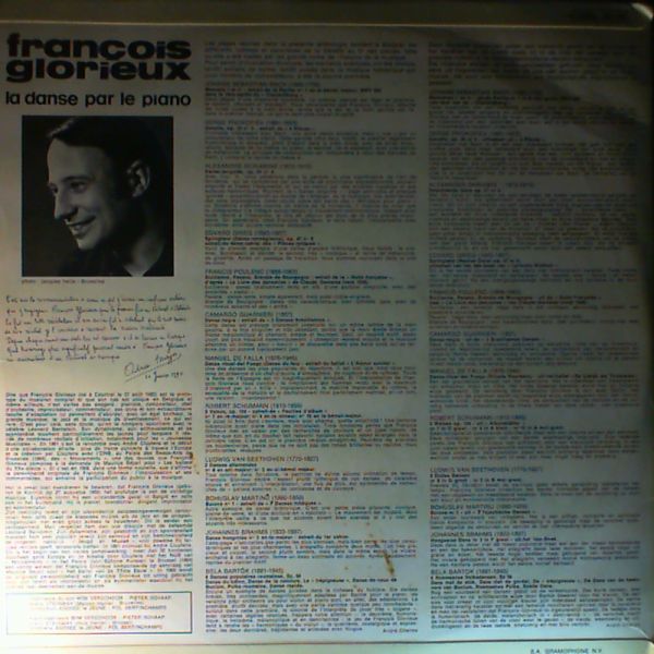 Glorieux Francois — La Danse Par Le Piano Vol 1. Bach J. Prokofiev S. Scriabine A. Grieg E. Poulenc F. Guarnieri C. De Falla M. Schumann R. Beethoven L.