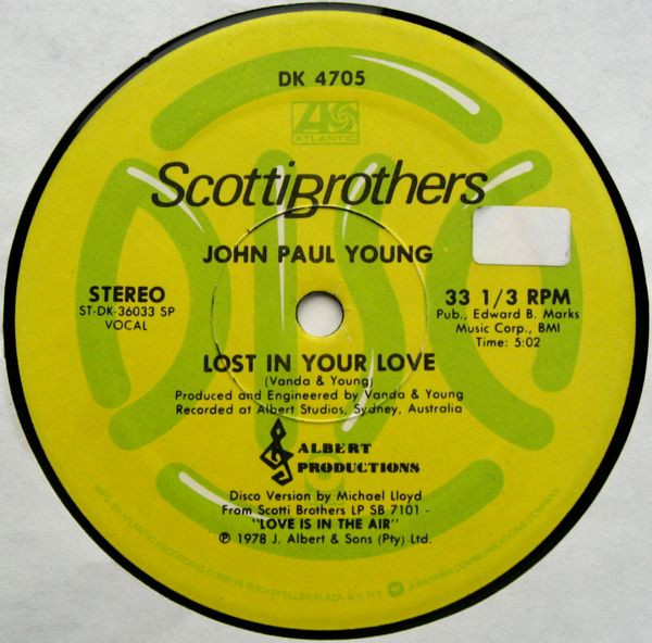 John Paul Young — Lost In Your Love / The Day That My Heart Caught Fire