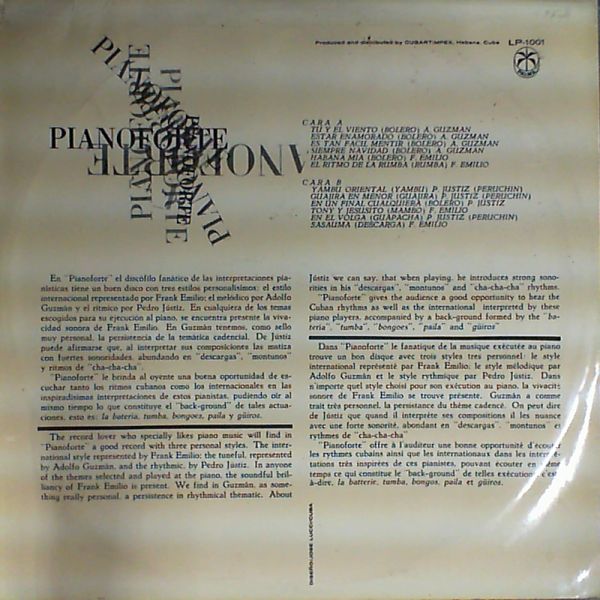 Guzman Adolfo, Emilio Frank, Peruchin — Pianoforte