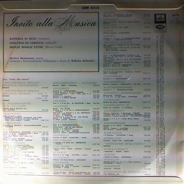 Heinemann Herbert (Piano) — Gershwin G. - Rapsodia In Blue. Addinsell - Concerto Di Varsavia. Gould M. - Boogie Woogie Etude