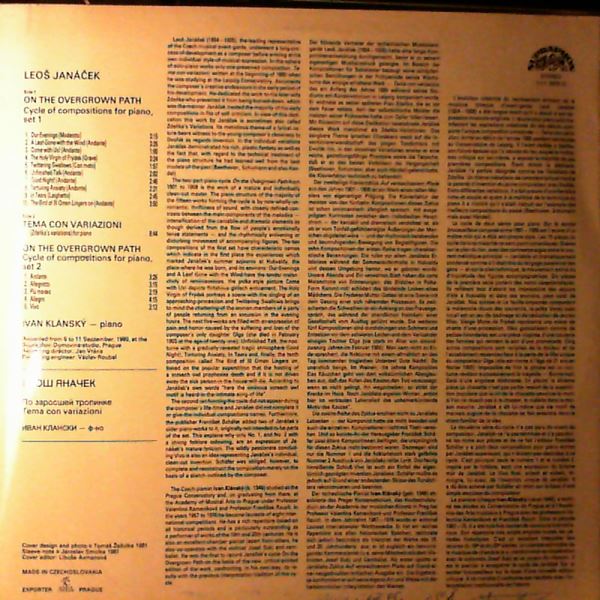 Klansky Ivan — Janacek - On The Overgrown Path. Cycle Of Compositions For Piano