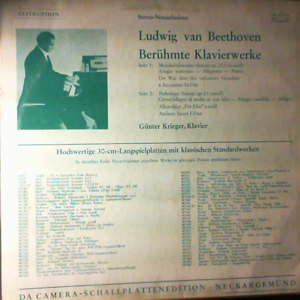 Krieger Gunter — Beethoven - Beruhmte Klavierwerke