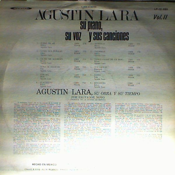 Lara Augustin — Augustin Lara su piano, su voz y sus canciones vol. 2
