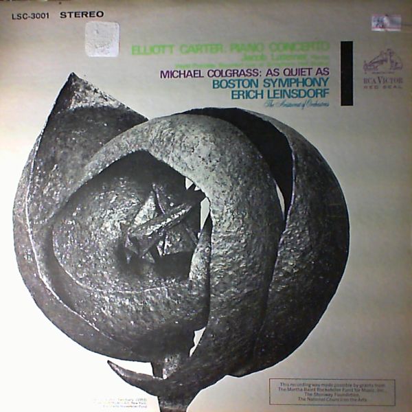 Lateiner Jacob (Piano) — Carter E. - Piano Concerto. Colgrass M. - As Quiet As