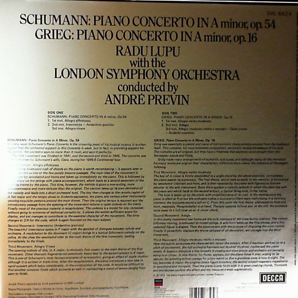 Lupu Radu/London Symphony Orchestra (cond. Previn A.) — Schumann & Grieg - Piano Concertos