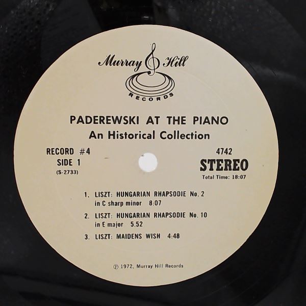 Paderewski Jan Ignacy — Paderewski At The Piano, An Historical Collection: Beethoven - Sonata "Moonlight", Mendelssohn, Chopin, Schubert, Liszt, Paderewski