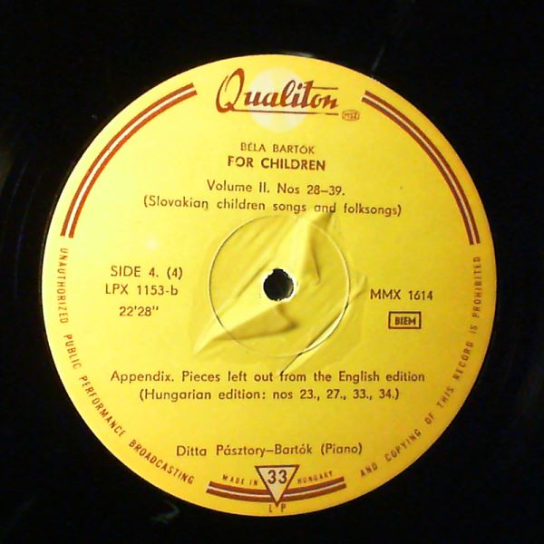 Pasztory Ditta — Bartok Bela For Children