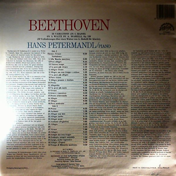 Petermandl Hans — Beethoven - 33 Piano Variations on a waltz by Anton Diabelli op. 120