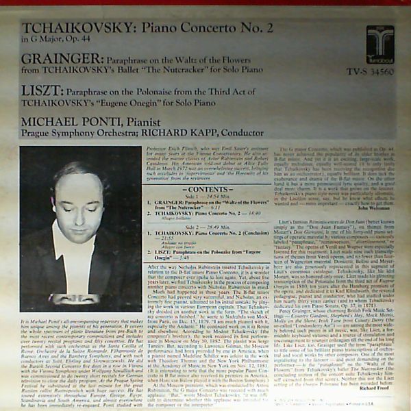 Ponti Michael — Tchaikovsky - Concerto No. 2 op. 44 for Piano and Orchestra (Чайковский)