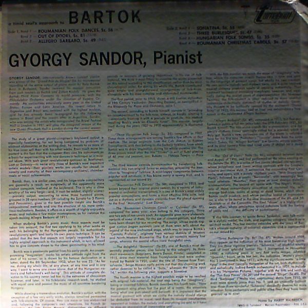Sandor G. — Bartok - Allegro Barbaro, Out of Doors, Sonatina, 3 burlesques, etc