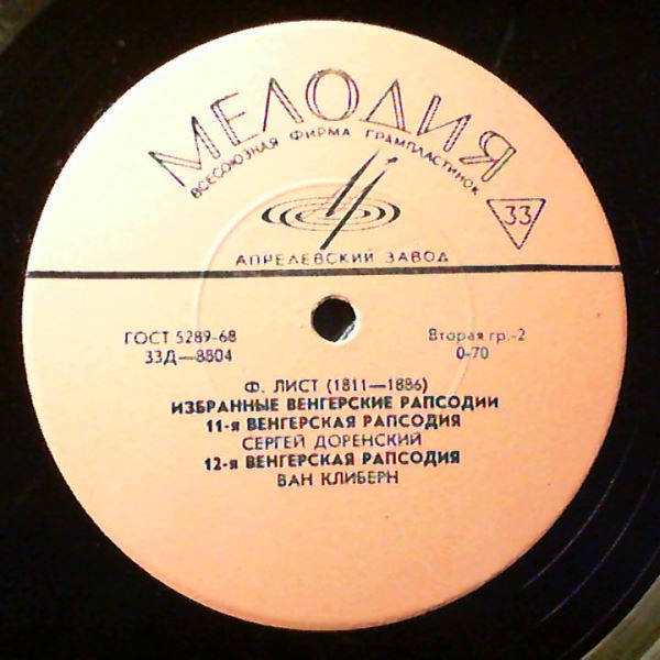 Shih-Kun Liu/Akselrod Gleb/Dorensky Sergei/Cliburn Van — Liszt - Selected Hungarian Rhapsodies: nos. 2, 6, 11, 12