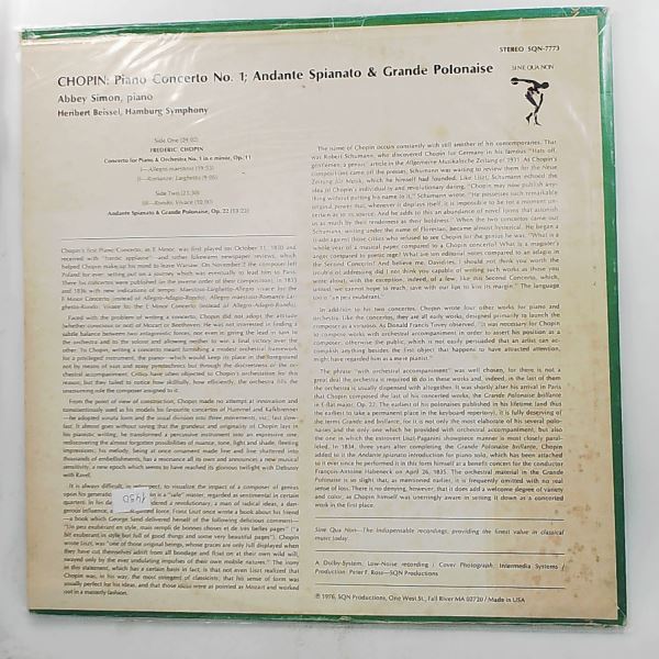 Simon Abbey/Hamburg Symphony (cond. Beissel H.) — Chopin - Piano Concerto No. 1, Andante Spianato & Grande Polonaise