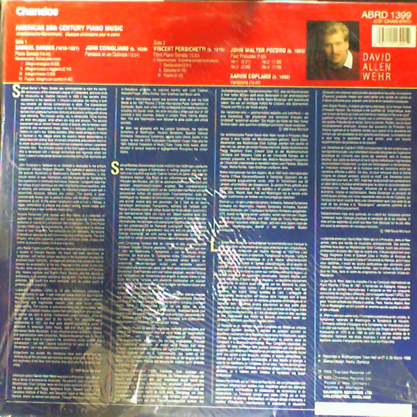 Wehr Allen David — American 20th century Piano music