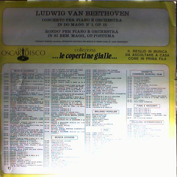 Wuehrer Friedrich (pianoforte) — Beethoven - Concerto per piano E Orchestra in Do Magg. No.1 op.15