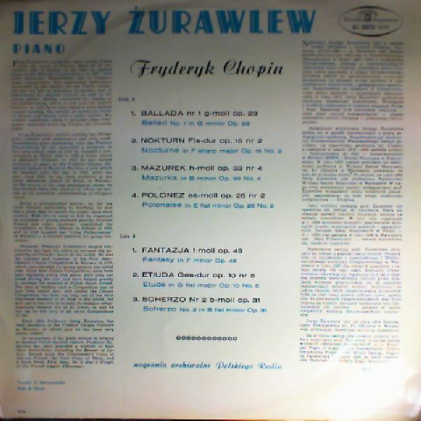 Zurawlew Jerzy — Chopin - Ballada No. 1, Nocturne Fis-dur, Mazurek, Polonaise, Fantasia, Etude, Scherzo