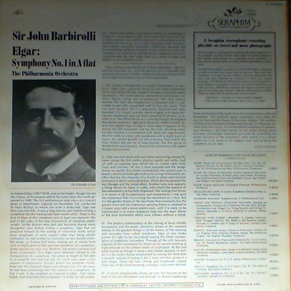 Barbirolli John (con.) — Elgar: symphony no.1 in a flat