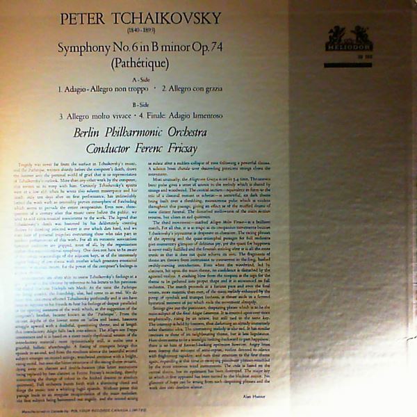 Berlin Philharmonic Orchestra (cond. Fricsay F.) — Tchaikovsky - Symphonie No. 6 "Pathetique" (Чайковский)