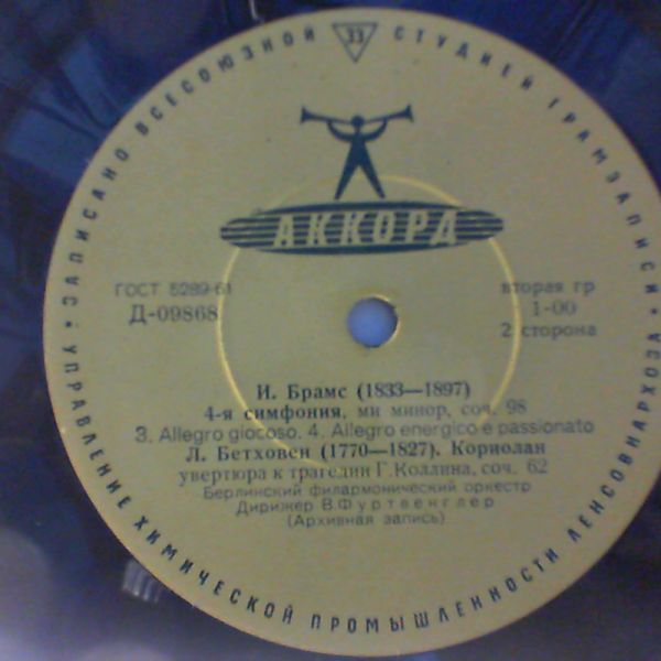 Berlin Philharmonic Orchestra (cond. Furtwangler W.) — Brahms: symphony no.4; Beethoven: Coriolan