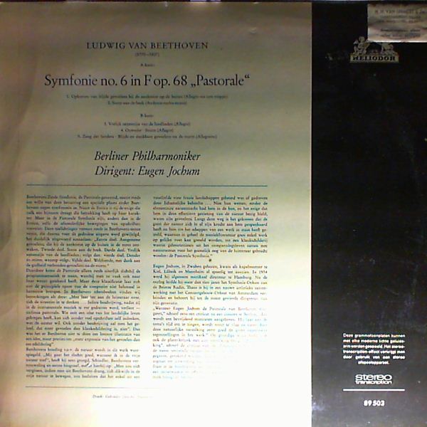 Berliner Philharmoniker (dir. Jochum E.) — Beethoven - symfonie nr. 6 in F op. 68 'Pastorale'