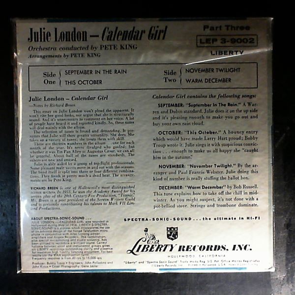 Julie London — Calendar Girl (Part Three)