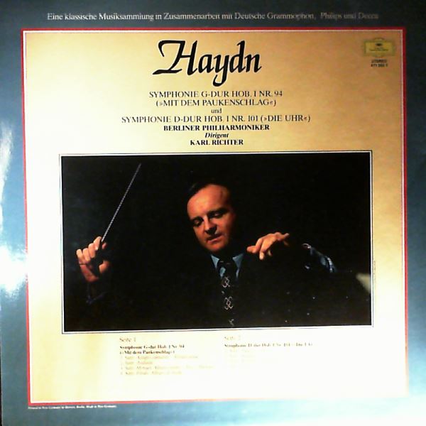 Berliner Philharmoniker (dir. Richter K.) — Grosse Komponisten Und Ihre Musik 30: Haydn - Symphonie in G-Dur Hob. I Nr. 94 ("Mit Dem Paukenschlag") Und Symphonie in D-Dur Hob. I Nr. 101 ("Die Uhr")