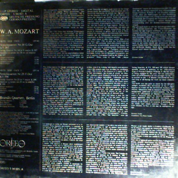 Brandis-Quartett Berlin — Mozart - String Quartets in G-dur, in F-dur