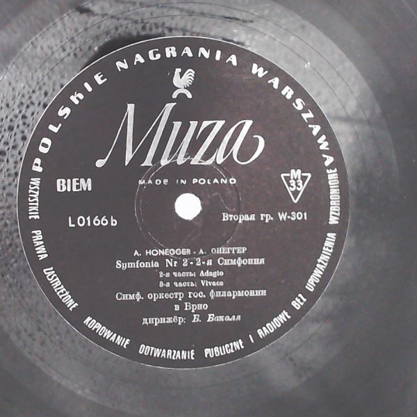 Brno State Philharmonic Orchestra (cond. Bakala B.) — Honegger - Symfonia nr. 2