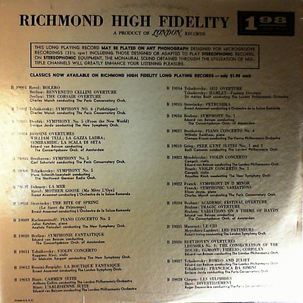 Campoli/London Philharmonic Orchestra (cond. Van Beinum E.)/New Symphony Orchestra (cond. Kisch R.) — Mendelssohn - Violin Concerto In E-moll Op. 64; Bruch - Violin Concerto No. 1 In G-moll Op. 26