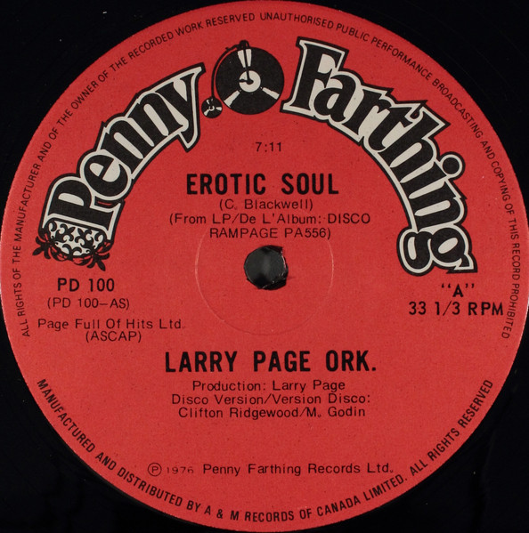 Larry Page Orchestra — Erotic Soul