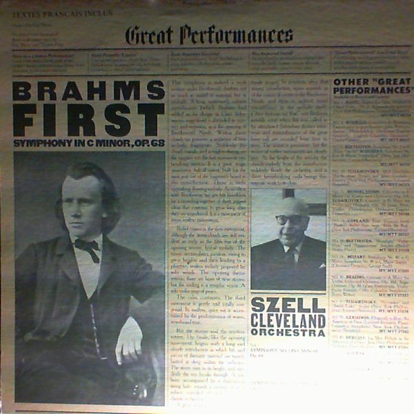 Cleveland Orchestra (cond. Szell George) — Brahms - Symphony no 1. in C-moll